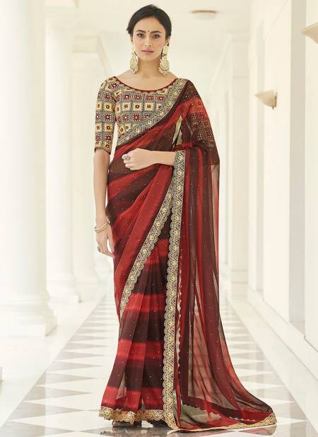 Red Colour IMPERIAL 4 Heavy Wedding Wear Stylish New Designer Saree Collection 9503